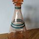 Vintage decanter hand-painted pink glass