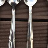 Set of 12 spoons 12 forks metal silver stuff bourdelle poicon bb shell