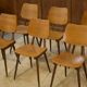 Set of 8 oak chairs from the 1960s.