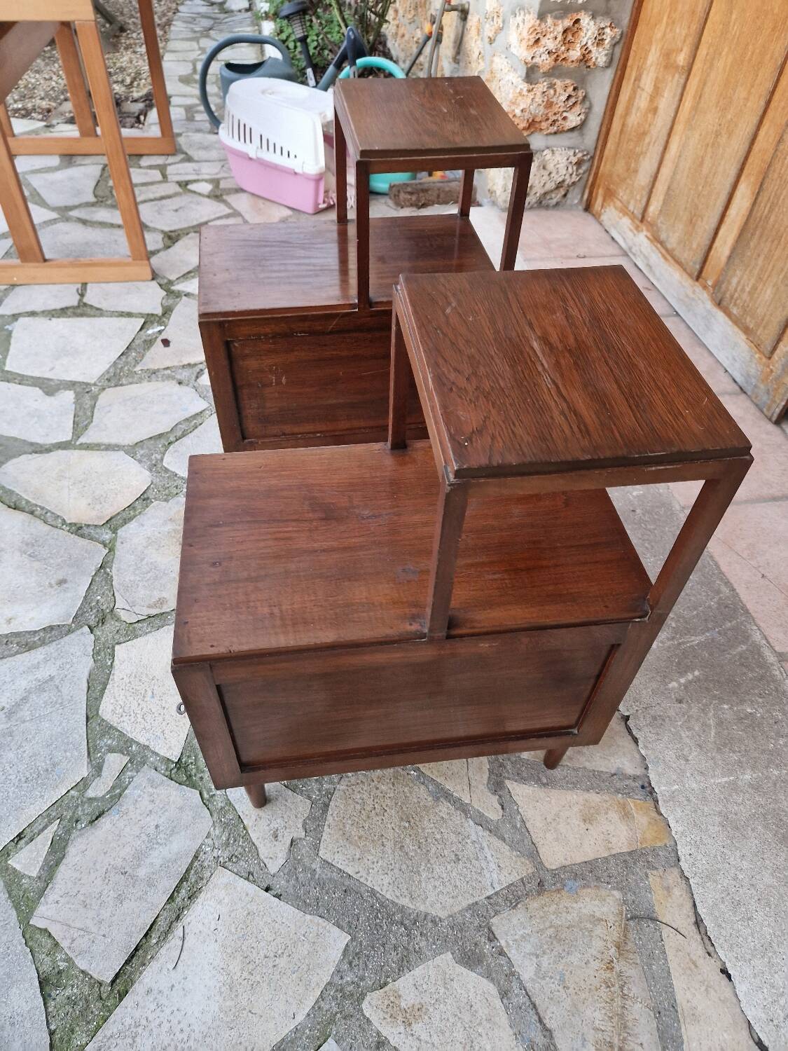 2 bedside tables from the 1950s