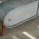 Mid-Century Modern Italian Turquoise Streamline Wood Sideboard, 1960s