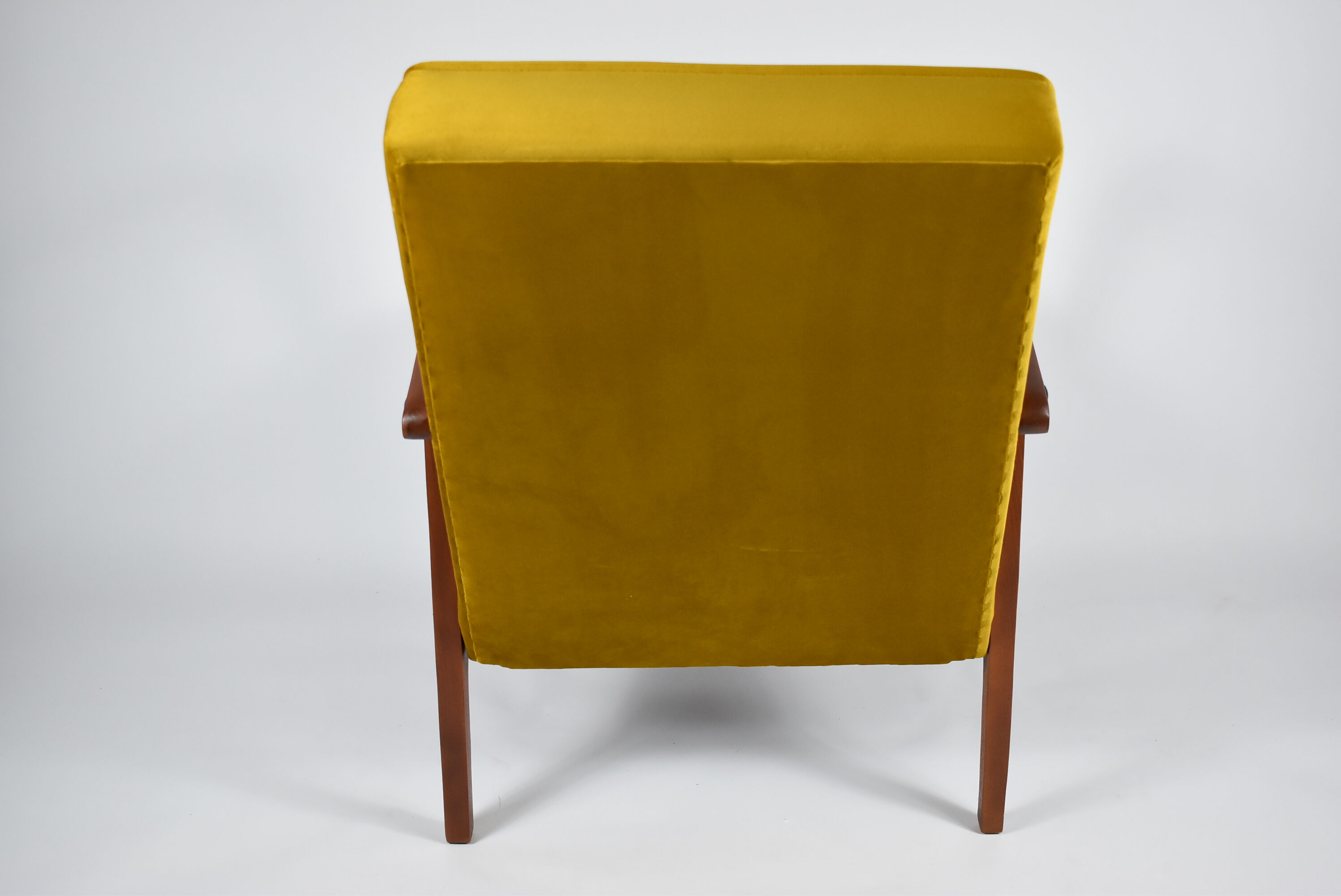 Velvet armchair model 04-b, 1970s, yellow fabric