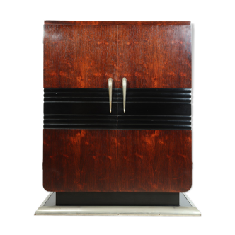 French Art Deco rosewood cocktail cabinet c1930