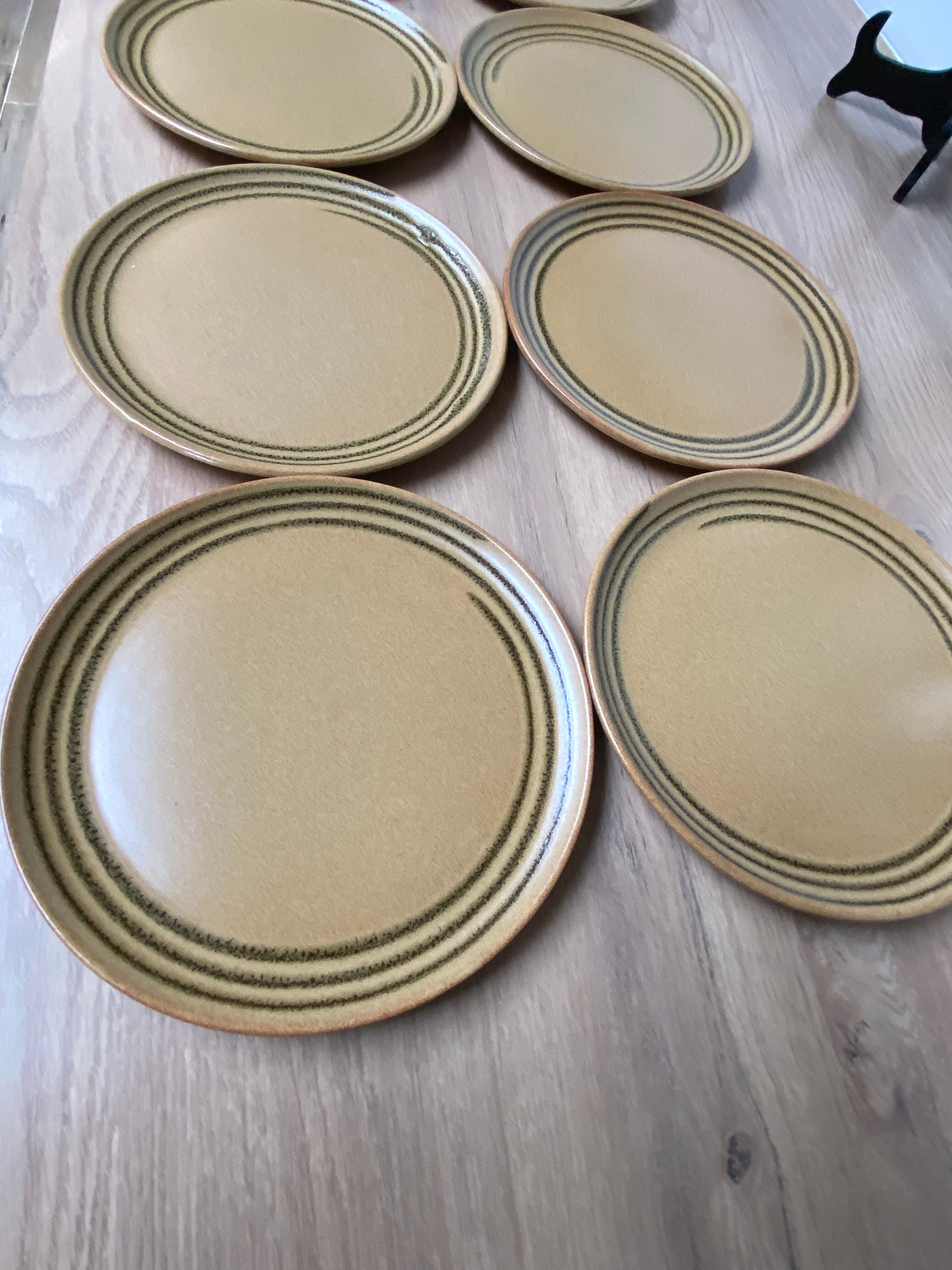 Set de 8 assiettes à dessert en grès Sarreguemines