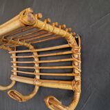 Rattan coat rack