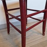 Red curved square stool