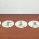 Mid-century ceramic coasters by Bjørn Wiinblad, 1960s, set of 5.