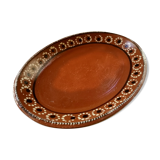 Oval plate in varnished sandstone 70'