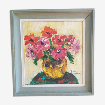 Flower décor frame with vase