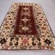 Turkish Milas rug 116x200 cm handmade vintage carpet Ushak 2573