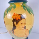 Large ceramic table lamp signed L. Drimmer – 1950s/60s