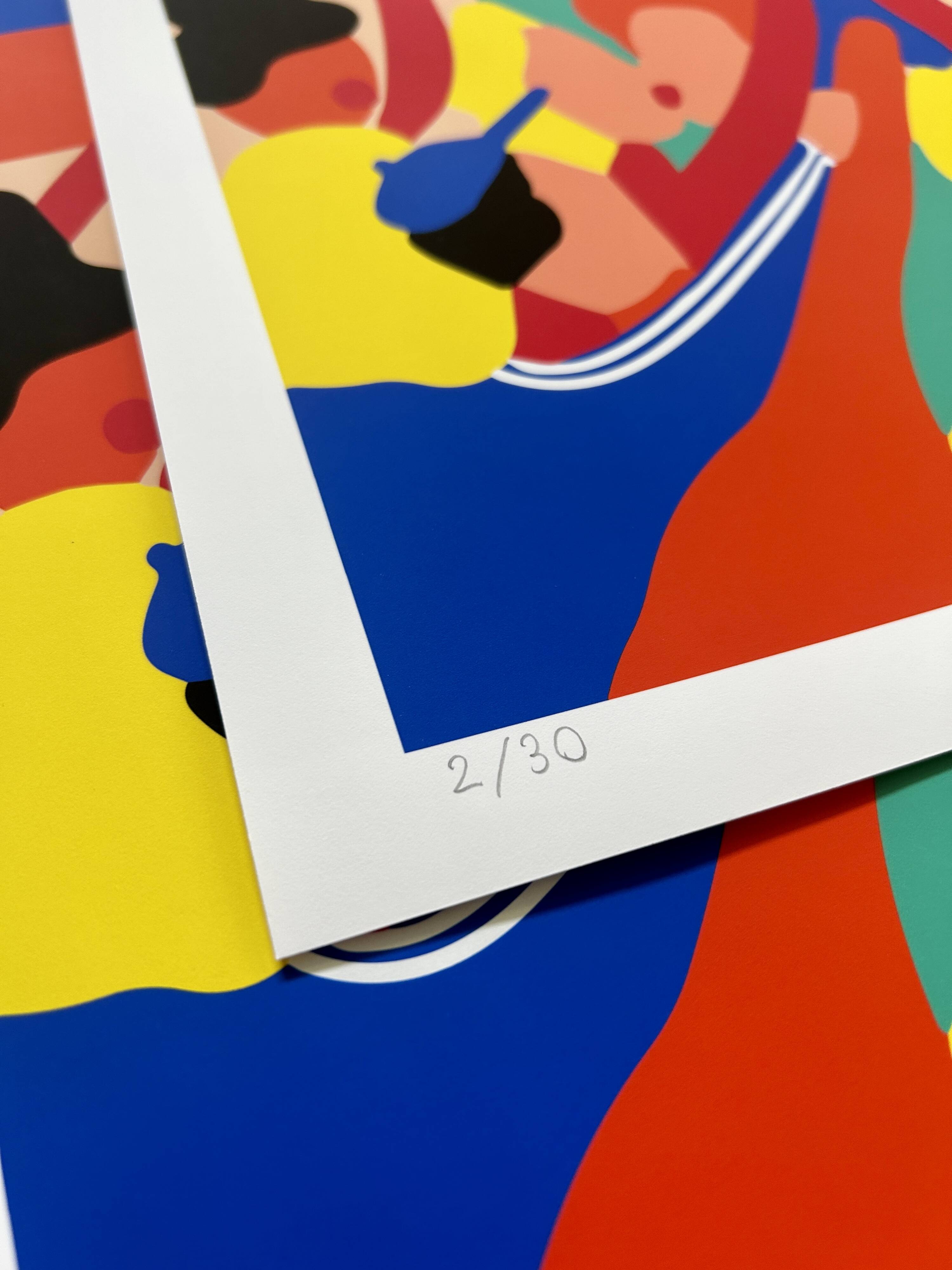 Art poster, signed and numbered by the artist, Couleurs et Fête