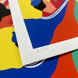 Art poster, signed and numbered by the artist, Couleurs et Fête
