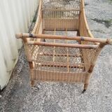 Baby wicker bed