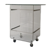 Plexiglass desk by David Lange for Roche Bobois, design 1970.