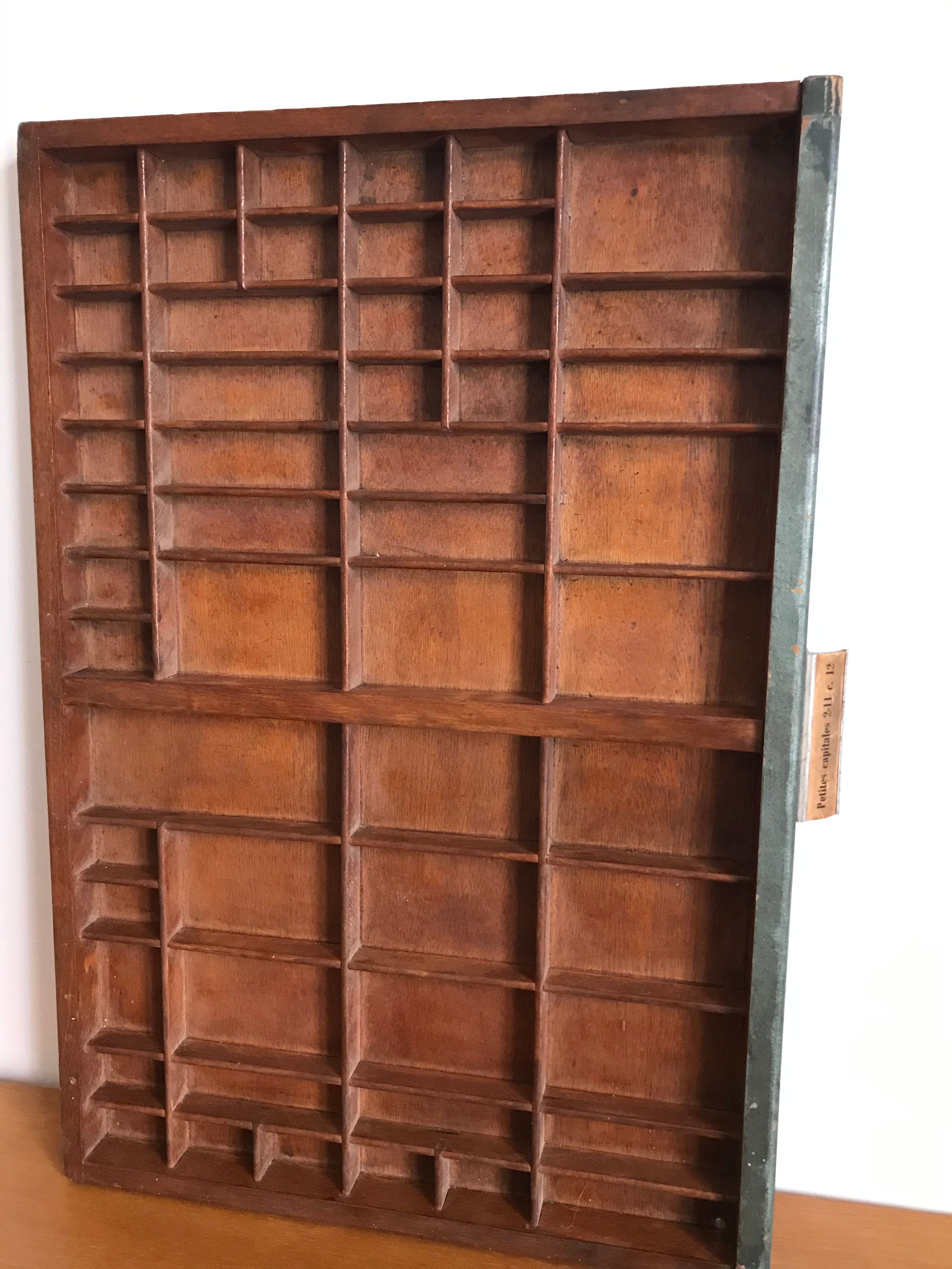 Old printing cabinet drawer locker