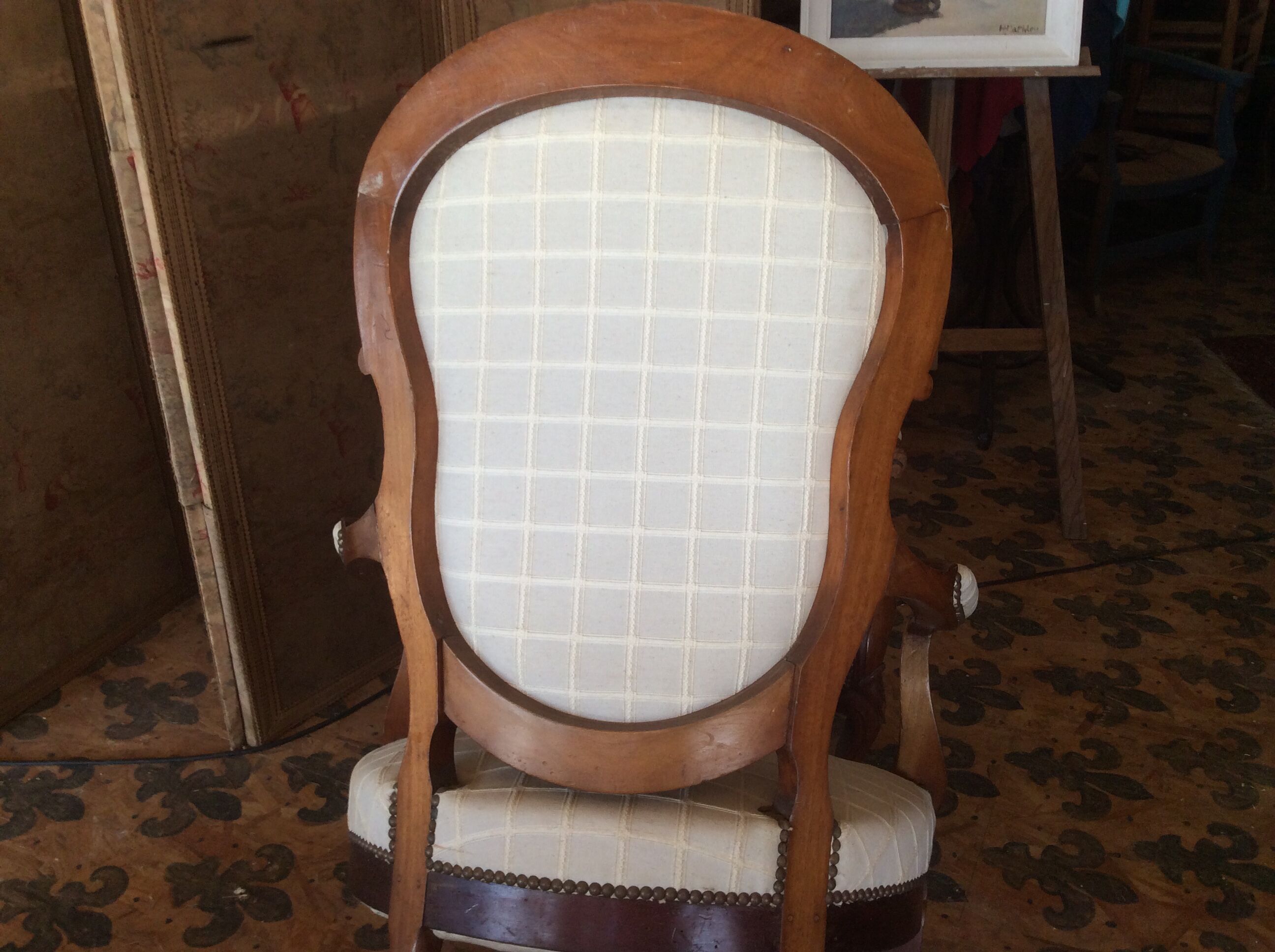 Louis XV style convertible armchairs