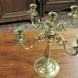 Pair of bronze candelabras