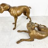 Life size brass dog sculpture, 1960s