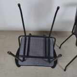 Fauteuils en skaï noir 1950