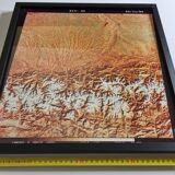 Framed Satellite Photograph - Landsat Image 1980, 42 x 42 cm