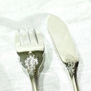 Christofle – 12-piece silver-plated fish cutlery set, Marly model