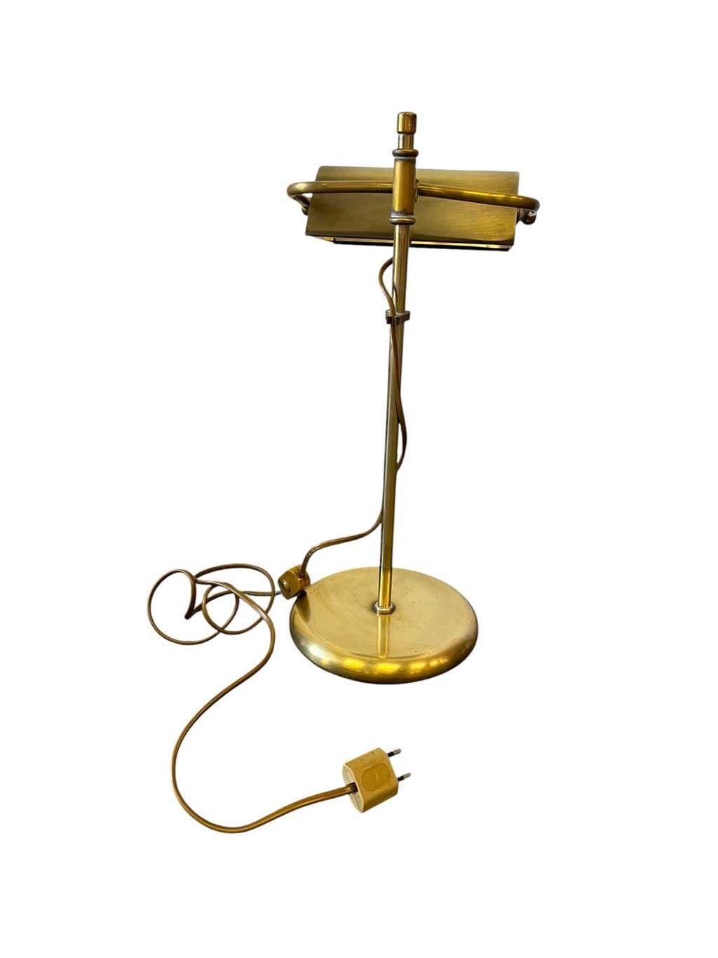 Vintage brass banker lamp / desk lamp / table lamp