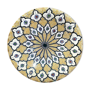 Plat faience marocaine signé safi