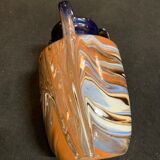 Vintage glass pate vase 3 handles