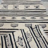 Black and white corridor Kilim, 195x65 cm