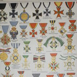 Engraving • Decoration and medal 3, order • Original lithograph of 1898
