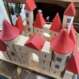 Stackable wooden building castle