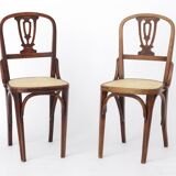 Set of 2 Vintage Bentwood Dining Chairs | Austria 1930s–50s | Beechwood