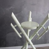 Tripod table in bamboo-style wood