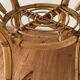 Table basse vintage en rotin et verre