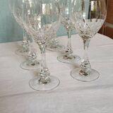 6 verres à vin en cristal