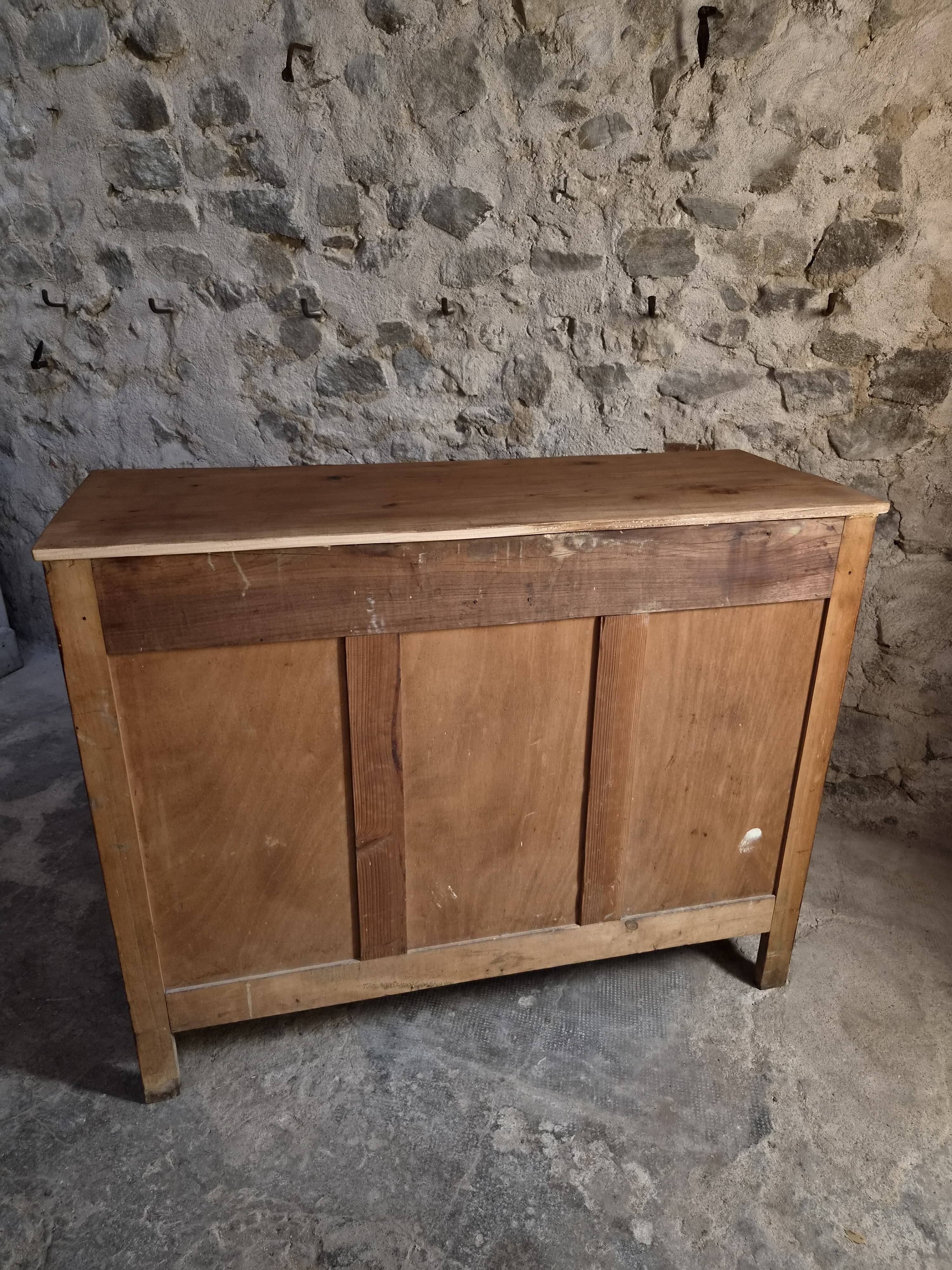 French country buffet, rustic kitchen furniture, wooden buffet, circa 1930–1950.