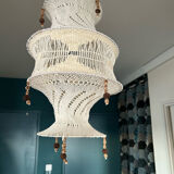 Vintage suspension in hook and macramé