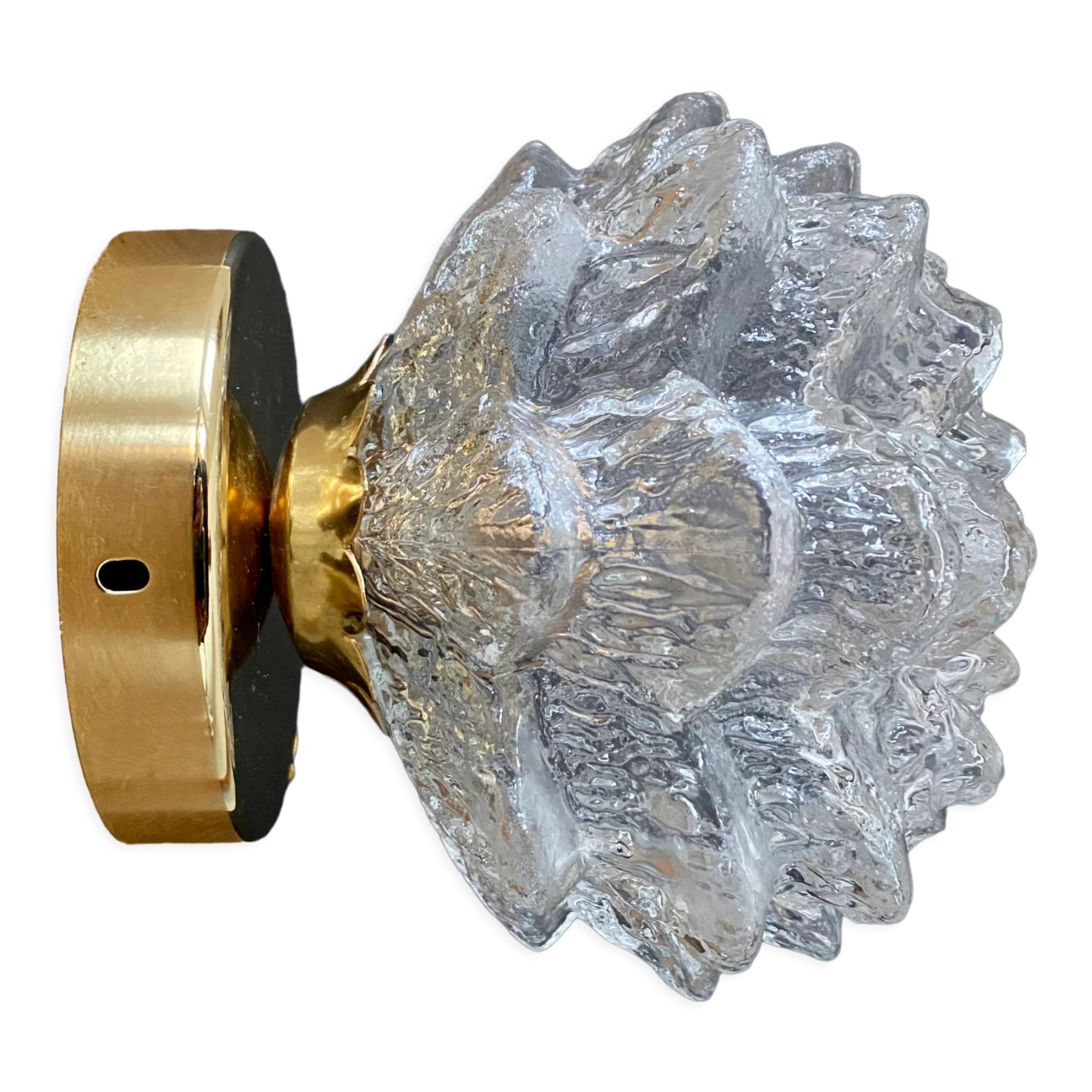 Vintage glass globe wall lamp in the shape of a flower