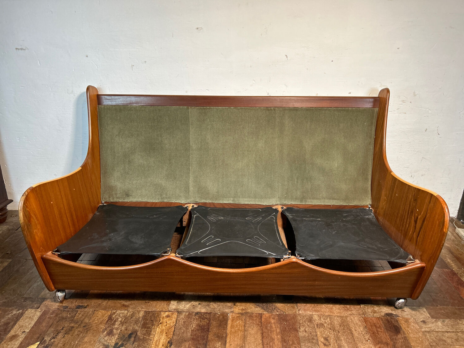 Mid century retro vintage teak sofa by GPlan 1960