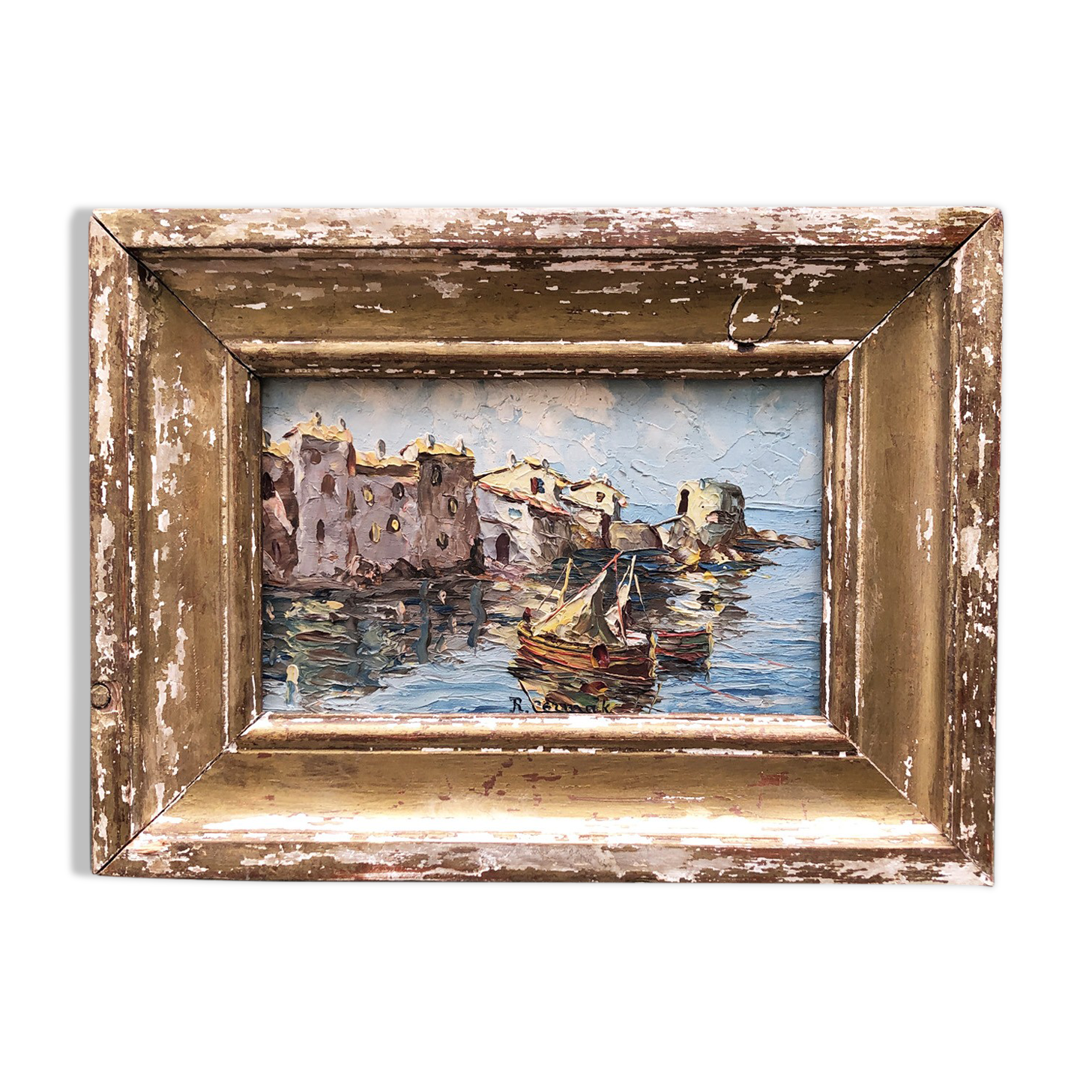 Tableau "Retour au port de St Tropez 1930"