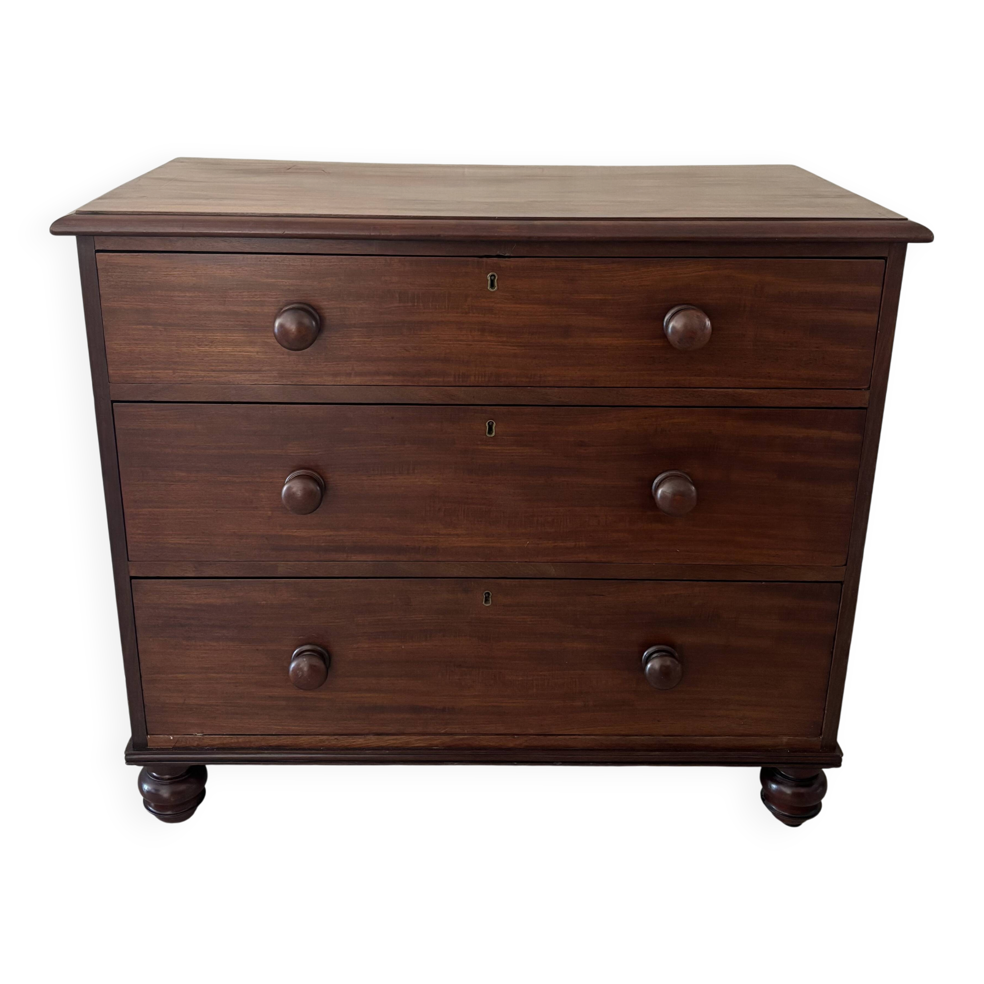 English mahogany commode