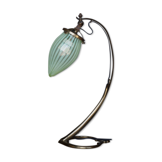 Arts & crafts table lamp, model 1079 by w.a.s benson. 1890s