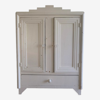 Kitchen cabinet or pharmacy in art deco wood