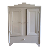 Kitchen cabinet or pharmacy in art deco wood