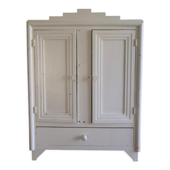Armoire cuisine ou pharmacie en bois art déco