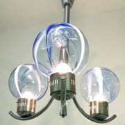 Light Blue Murano Glass Mod "Membrana" Chandelier by Toni Zuccheri