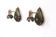 Set post modern diamond shape wall lamps, 1980s, spain