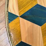 Table de bistrot marqueté