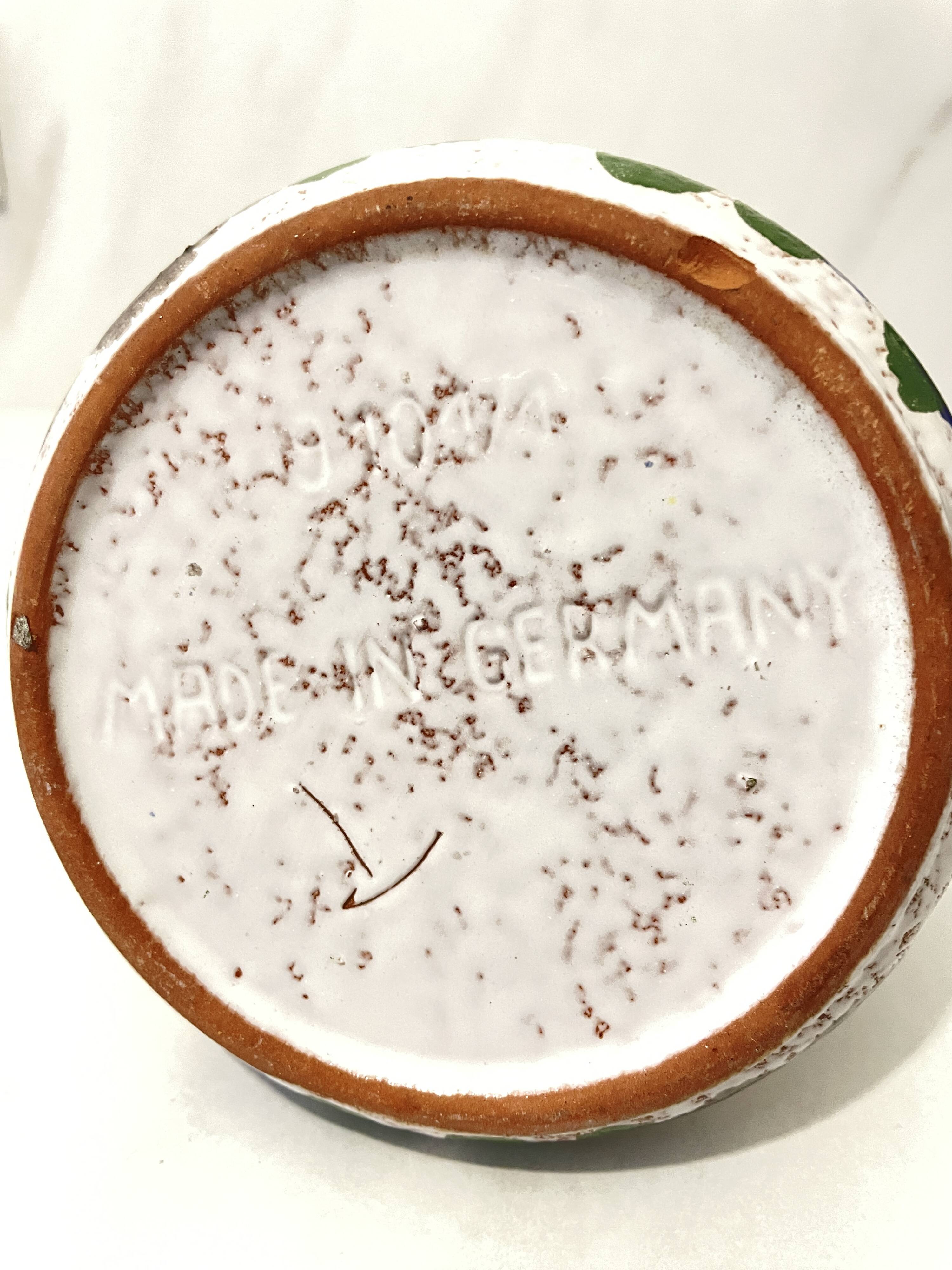 Rare enamelled ceramic vase no. 9101/1 - 1960s / 70s - west germany